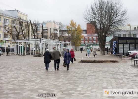 Компромиссное благоустройство: в Твери на бульваре Ногина строят фонтан и современные торговые ряды