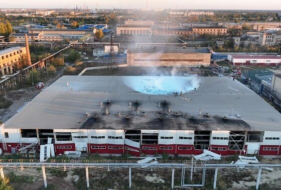 Масштаб последствий взрыва на заводе Волгограда показали с высоты