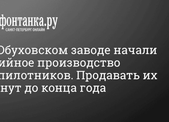 На Обуховском заводе в Петербурге начали серийное производство беспилотников. Продавать их начнут до конца года - 24 октября 2022