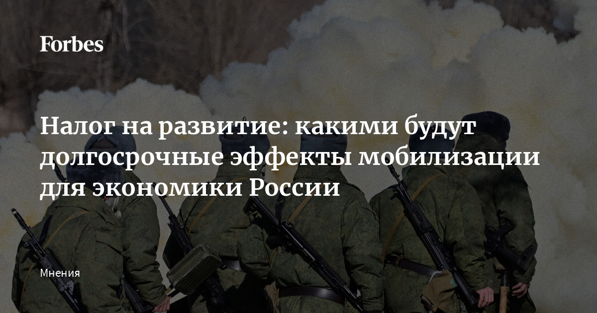 Налог на развитие: какими будут долгосрочные эффекты мобилизации для экономики России