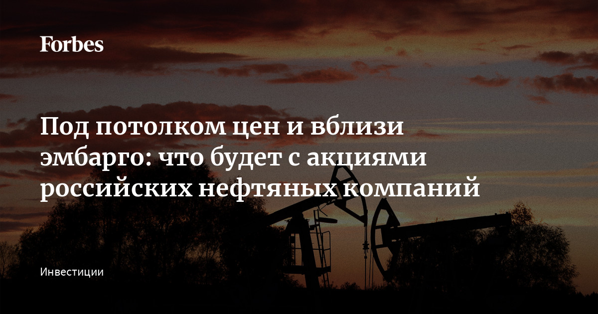 Под потолком цен и вблизи эмбарго: что будет с акциями российских нефтяных компаний