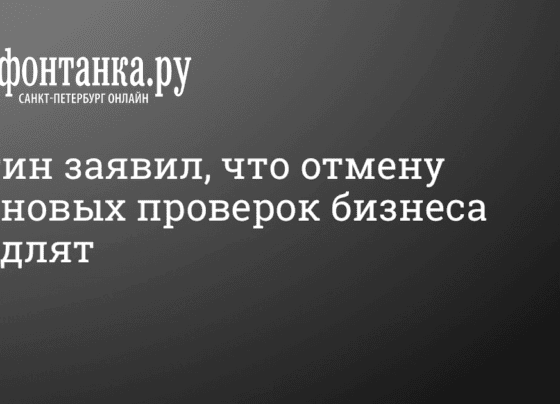 Путин заявил, что отмену плановых проверок бизнеса продлят 27 октября 2022 г. - 27 октября 2022