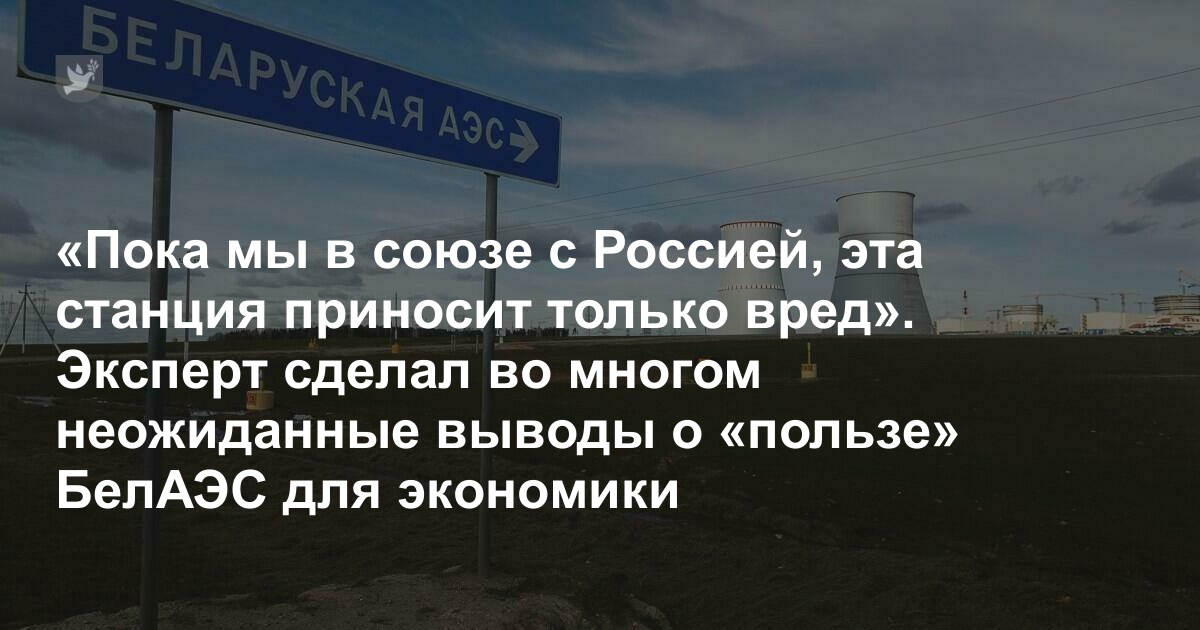 «Пока мы в союзе с Россией, эта станция приносит только вред». Эксперт сделал во многом неожиданные выводы о «пользе» БелАЭС для экономики