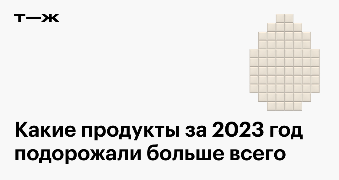 Какие продукты подорожали сильнее всего в 2023 году