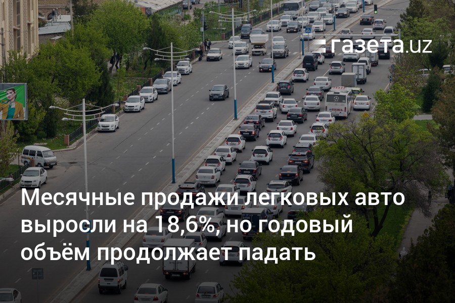 Месячные продажи легковых авто выросли на 18,6%, но годовый объём продолжает падать