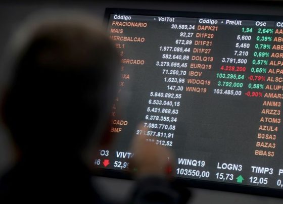 &copy; Reuters Рынок акций  Бразилии закрылся падением, Bovespa снизился на 1,32%