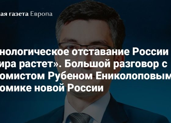 «Технологическое отставание России от мира растет». Большой разговор с экономистом Рубеном Ениколоповым об экономике новой России — Новая газета Европа