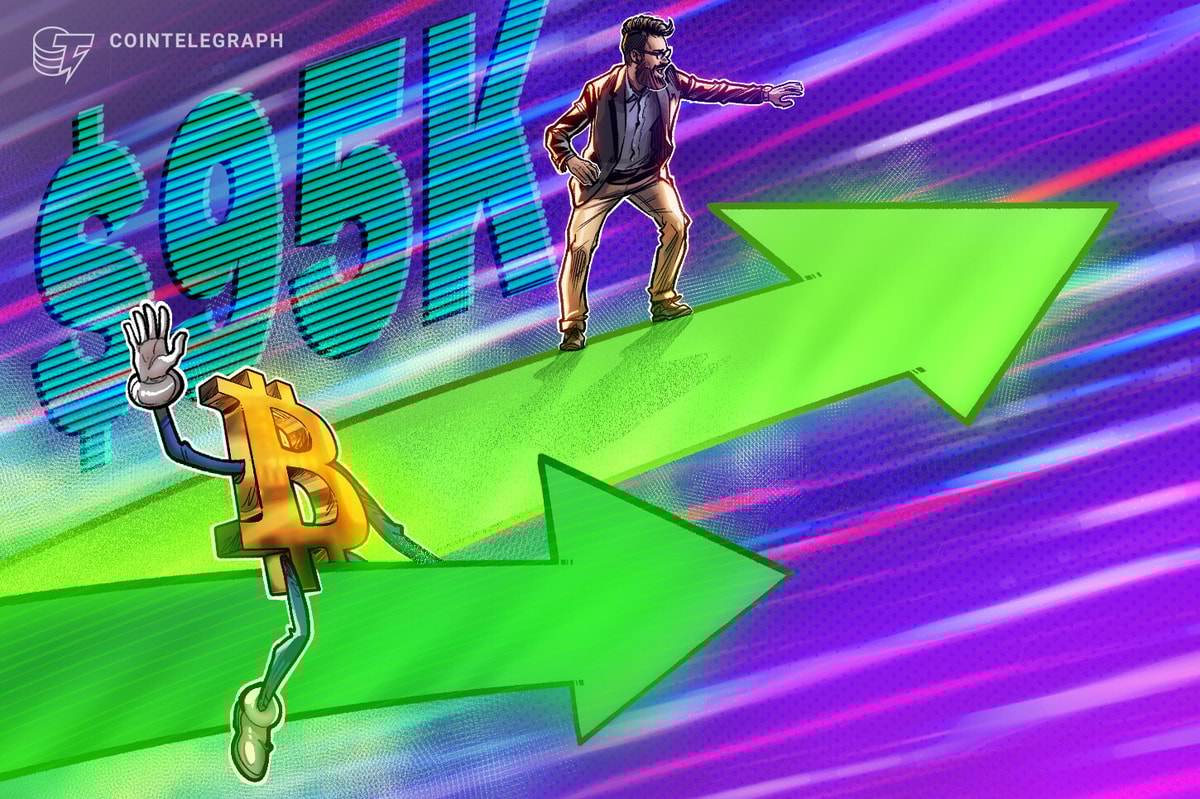 Биткойн отскоки от Bearish US WRP -данных, когда покупатели DIP отталкивают цену BTC к 95 тысячам долларов США.