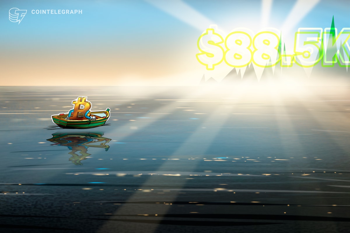 Биткойнская цена превышает 88,5 тыс. Долл. США, поскольку BTC удваивает, что выпадает на акции.