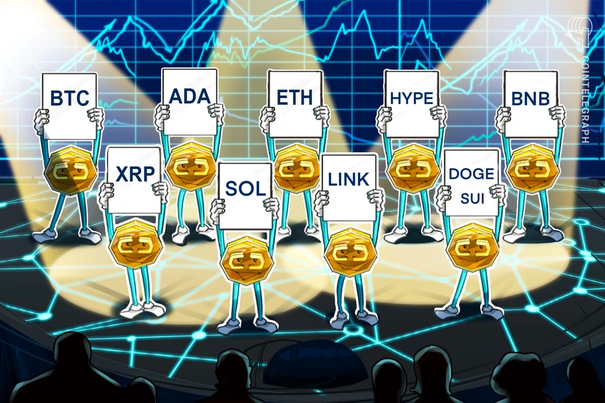 BTC, ETH, XRP, BNB, SOL, DOGE, ADA, SUI, шумиха, ссылка
