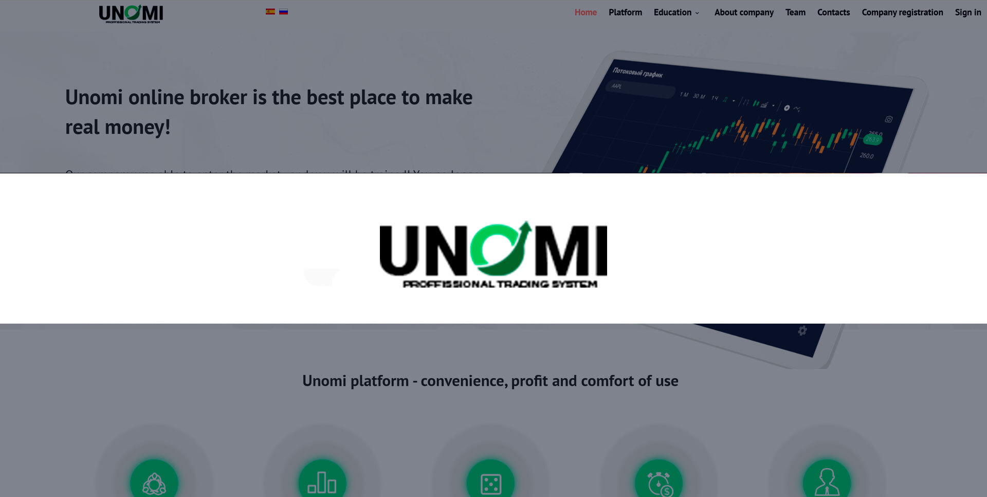 Обзор брокера Unomi