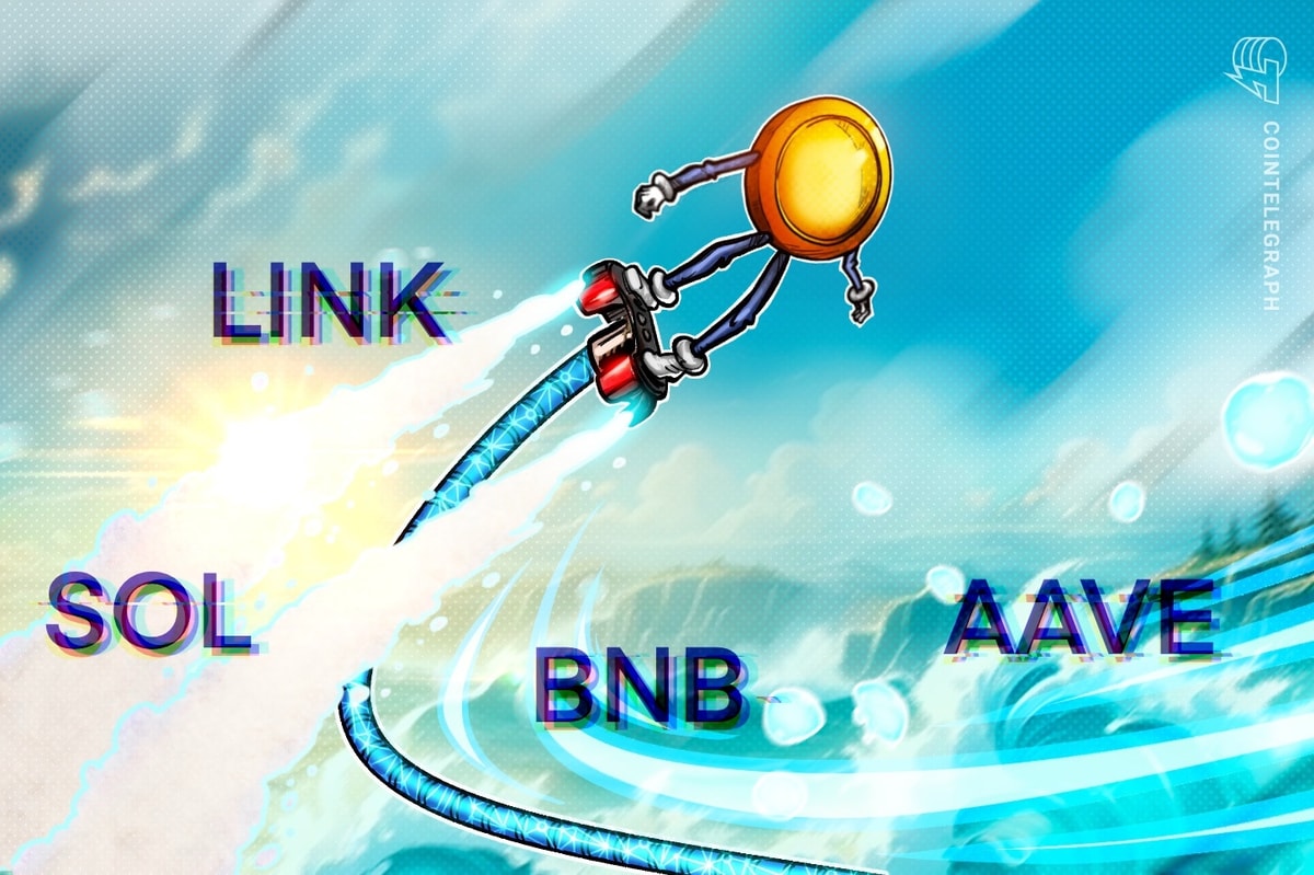 Поддержка тестирования биткойнов как BNB, SOL, Link, AAVE PREP для более высокого уровня